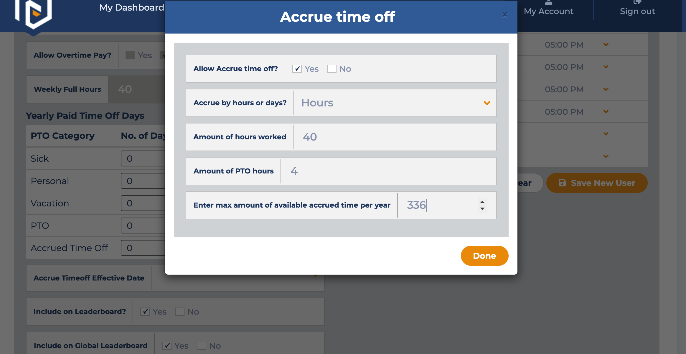 How to set up Accrue PTO? FrontRunner Enterprises